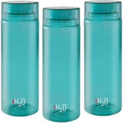 Cello H2O Plastic Fridge Bottle, 1000ml, Set of 3, Green